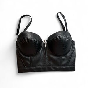Faux Leather Bustier/Corset